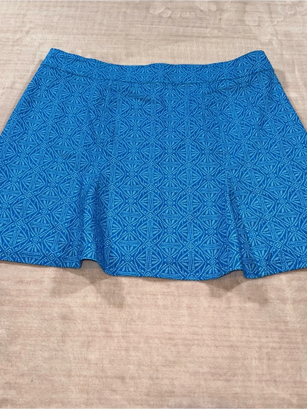 Ripskirt Hawaii Electric Blue Patterned Mini Skirt